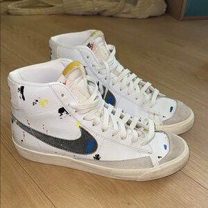 Nike men’s High-Top Sneakers - White with Multicolor Accents